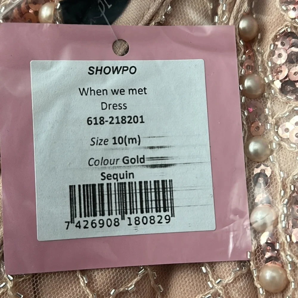 When We Met Dress In Rose Gold Sequin - Picture 9 of 9